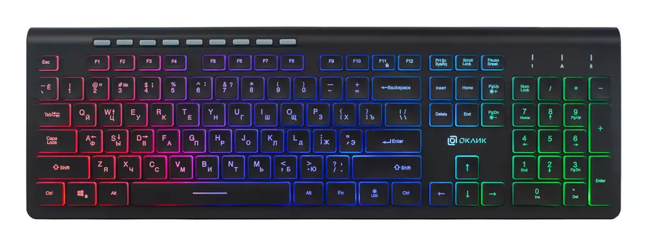 Клавиатура Oklick KeyBoard 490ML 1067202, цвет черный