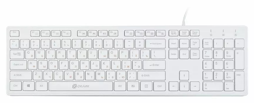 Клавиатура Oklick KeyBoard 500M 1061586, цвет белый