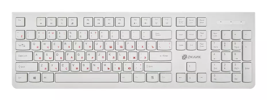Клавиатура Oklick KeyBoard 505M 1196547, цвет белый