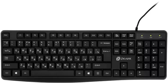 Клавиатура Oklick USB 145M 1659983, цвет черный