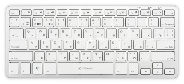 Клавиатура Oklick USB 855S 1696464, цвет серебристый