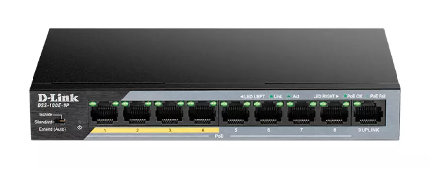 Коммутатор D-LINK DSS-100E-9P
