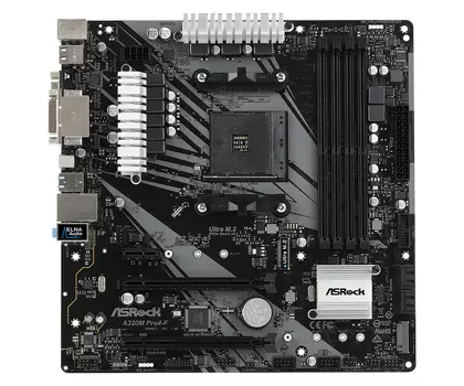 Материнская плата ASRock AM4 AMD A320 A320M PRO4-F