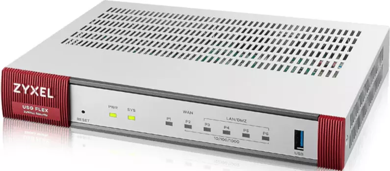Межсетевой экран Zyxel ZyWALL USG FLEX 100W, 2xWAN GE (1xRJ-45 и 1xSFP), 1xOPT GE (LAN/WAN), 3xLAN/DMZ GE, 802.11a/b/g/n/ac (2,4 и 5 ГГц), 1xUSB3.0, A