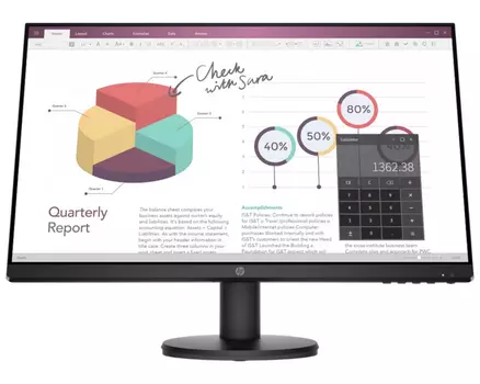 Монитор HP P24v 23.8-inch черный