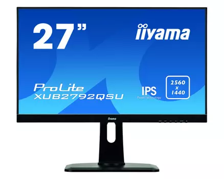 Монитор Iiyama 27" ProLite XUB2792QSU-W5 белый IPS LED 5ms 16:9 DVI HDMI M/M матовая HAS Piv 1000:1 250cd 178гр/178гр 2560x1440 DP WQ USB 9.4кг