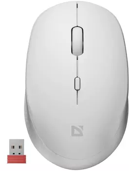 Мышь Defender Auris MB-027 52028, цвет белый