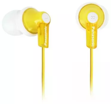 Наушники Panasonic RP-HJE118GU, цвет белый/желтый
