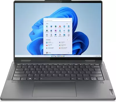 Ноутбук/ Lenovo Yoga 7 14ARB7 14"(2880x1800 IPS)/Touch/AMD Ryzen 5 6600U(2.9Ghz)/16384Mb/512SSDGb/noDVD/Int:AMD Radeon/Cam/BT/WiFi/71WHr/war 1y/1.42kg/storm grey/Win11Home + 65W, Pen, RU kbd