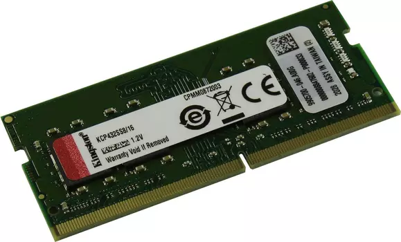 Оперативная память Kingston Desktop DDR4 3200МГц 16GB, KCP432SS8/16, RTL