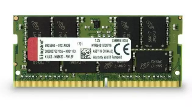 Оперативная память Kingston Laptop DDR4 2400МГц 16GB, KVR24S17D8/16
