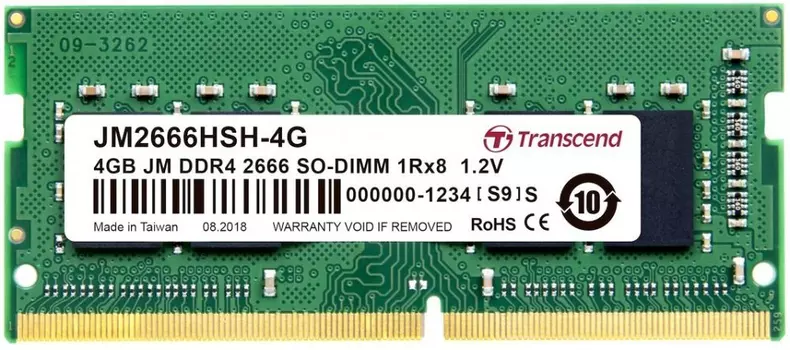 Оперативная память TRANSCEND DDR4 4GB, JM2666HSH-4G, RTL