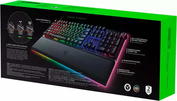 Razer Huntsman V2 Analog - Analog Optical Gaming Keyboard - Russian Layout