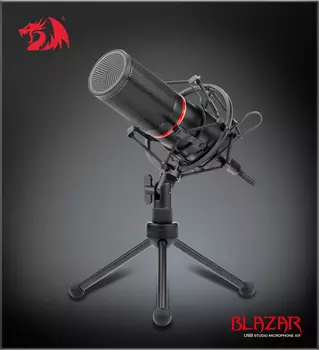 Redragon Игровой стрим микрофон Blazar GM300 USB, кабель 1.8 м