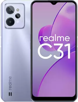 Смартфон realme C31 64 ГБ серебристый