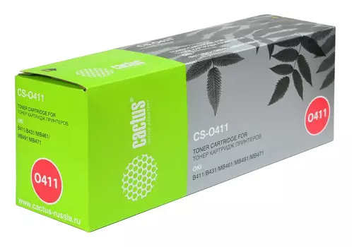 Тонер-картридж черный Cactus CS-O411
