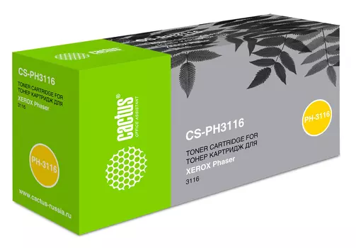 Тонер-картридж черный Cactus CS-PH3116