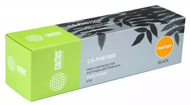 Тонер-картридж черный Cactus CS-PH6700X