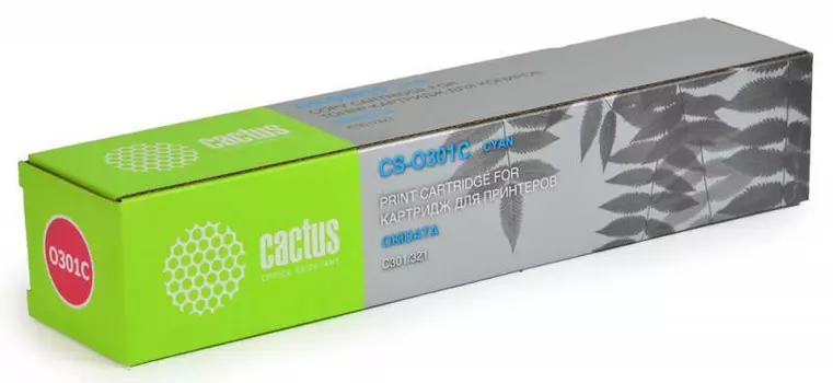 Тонер-картридж голубой Cactus CS-O301C