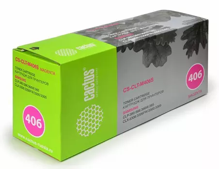 Тонер-картридж пурпурный Cactus CS-CLT-M406S