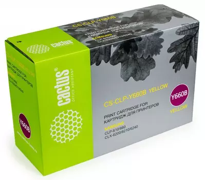 Тонер-картридж желтый Cactus CS-CLP-Y660B