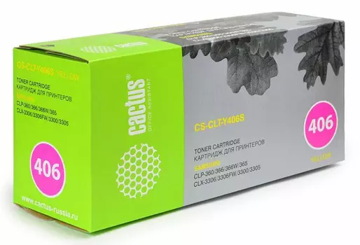 Тонер-картридж желтый Cactus CS-CLT-Y406S
