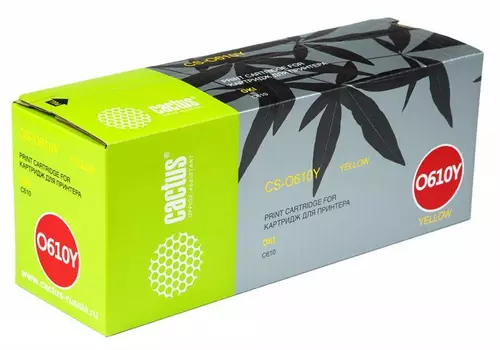 Тонер-картридж желтый Cactus CS-O610Y