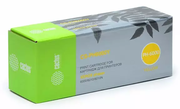 Тонер-картридж желтый Cactus CS-PH6000Y