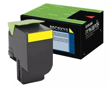Тонер-картридж желтый Lexmark 80C8XY0