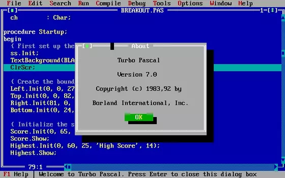 Turbo Pascal 7.0