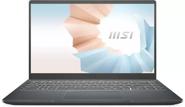 Ультрабук MSI Modern 14 B5M-244XRU Ryzen 5 5500U 16Gb SSD512Gb AMD Radeon 14" IPS FHD (1920x1080) noOS dk.grey WiFi BT Cam (9S7-14DL24-244)