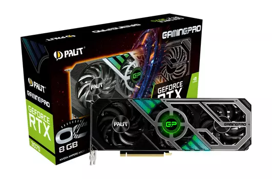 Видеокарта Palit GeForce RTX 3070 8 Б Retail LHR (вскрытая упаковка)
