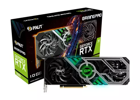 Видеокарта Palit GeForce RTX 3080 10 Б Retail LHR (вскрытая упаковка)