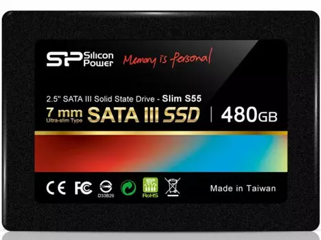 Внутренний твердотельный накопитель Silicon Power Slim S55 480Gb