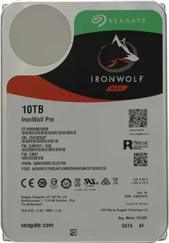 Жесткий диск SEAGATE IronWolf Pro 3.5 10Tb 7.2K SATA3