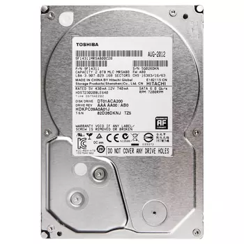 Жесткий диск TOSHIBA 3.5 HDD DT01ACA 2TB 7.2K SATA3