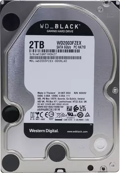 Жесткий диск Western Digital Black 3.5 FZEX 2TB 7.2K SATA3