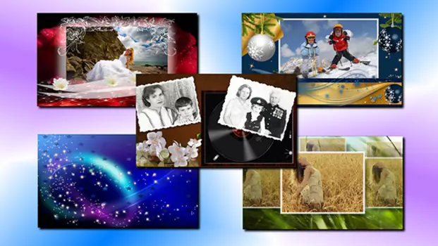 Зимняя коллекция шаблонов слайд-шоу