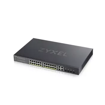 ZYXEL GS1920-24HPv2 Hybrid Smart switch PoE+ Zyxel Nebula Flex, 24xGE PoE+, 4xCombo (SFP/RJ-45), budget PoE 375W, Standalone / cloud management