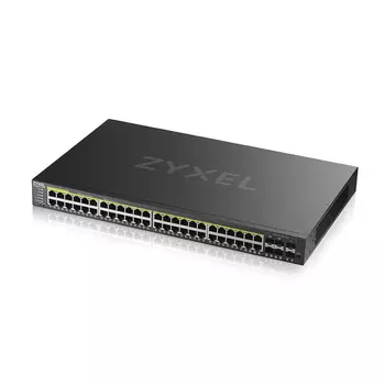 ZYXEL NebulaFlex Pro GS2220-50HP Hybrid L2 PoE+ Switch, 19 "rack, 44xGE PoE +, 4xCombo (SFP / RJ-45 PoE+), 2xSFP, 375W PoE Budget, Standalone / Cloud Management