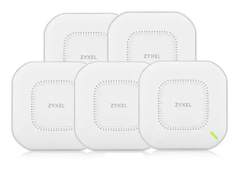 ZYXEL (pack of 5 pcs) hybrid access points NebulaFlex Pro WAX510D, WiFi 6, 802.11a / b / g / n / ac / ax (2.4 and 5 GHz), MU-MIMO, internal antennas 2x2, up to 575 + 1200 Mbps , 1xLAN GE, PoE, 4G / 5G protection