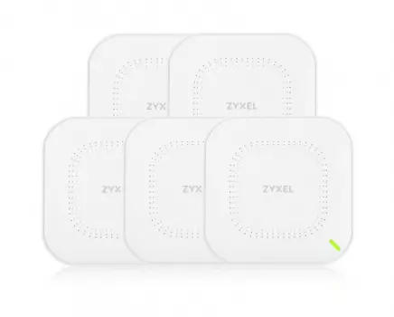 Zyxel WAC500 NebulaFlex Pro set of 5 Hybrid APs, Wave 2, 802.11a / b / g / n / ac (2.4 and 5 GHz), MU-MIMO, 2x2 antennas, up to 300 + 866 Mbps, 1xLAN GE , 4G / 5G protection, PoE