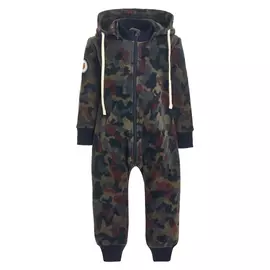 Флисовый комбинезон «Темный камуфляж»