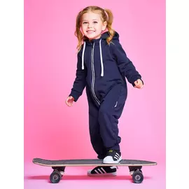 Комбинезон из футера Темно-синий