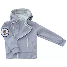 Толстовка-косуха «Серый меланж»