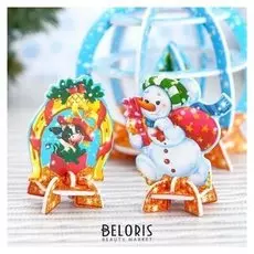 3D конструктор фигурки «Снеговичок», 2 листа