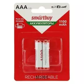 Аккумулятор Smartbuy, Ni-mh, Aaa, Hr03-2bl, 1.2в, 1100 мач, блистер, 2 шт.