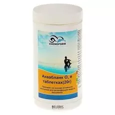 Активный кислород для дезинфекции воды в бассейнах аквабланк О2 в таблетках (20 г) 1 кг