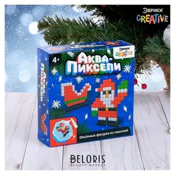 Аквамозаика Дед мороз и сани 200 деталей