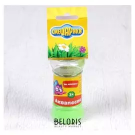 Аквапесок в банке смешарики "Крош и ёжик" с растущими игрушками, песок 65 гр,гидрогель